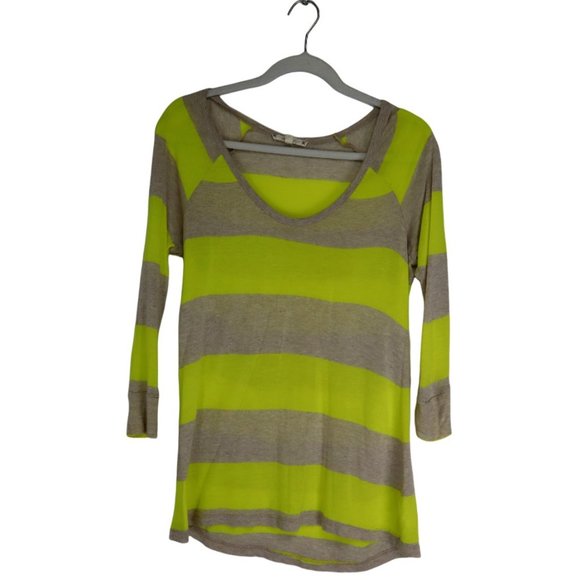 Soft Joie Women's Size XS Apollo Striped Long Sleeve Shirt Top Scoop Neck Rayon - Picture 3 of 5